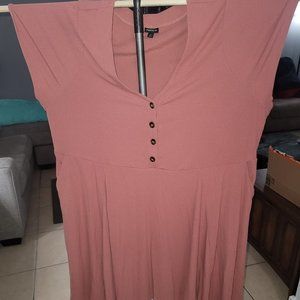 Torrid Peach Baby Doll Swing Dress with Pockets Size 5